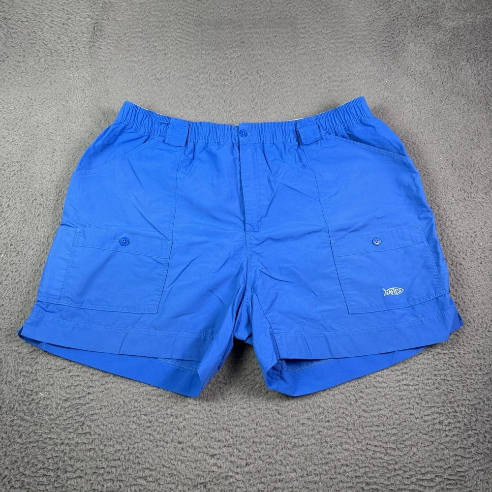 Aftco Bluewater Shorts Mens 44 Blue Cargo Pockets 5.5